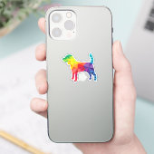 Beagle Gay Pride LGBT LGBTQ Rainbow Flag Hundelove Aufkleber (Telefon)