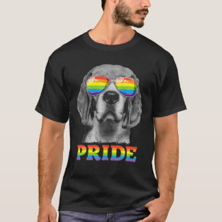 Beagle Gay Pride Lgbt Regenbogenflagge Sonnenbrill T-Shirt