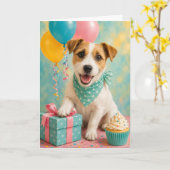 Beagle Geburtstag Karte (Gelbe Blume)