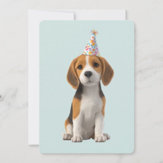 Beagle Geburtstagsfeier Einladung (Vorderseite)