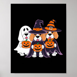 Beagle Geist Kürbis Halloween Design Für Hunde Lie Poster