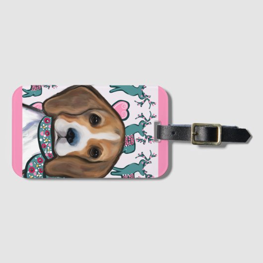 Beagle Gepäckanhänger (Vorderseite (Horizontal))