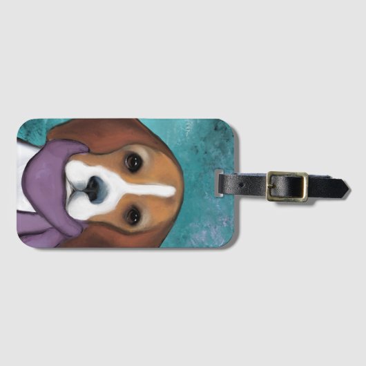 Beagle Gepäckanhänger (Vorderseite (Horizontal))