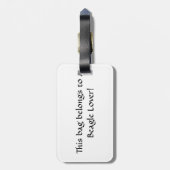 Beagle Gepäckmarke Gepäckanhänger (Rückseite vertikal)