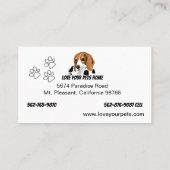 Beagle-Geschäfts-Karte Visitenkarte (Rückseite)