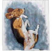 Beagle Geschenk, Hunde-Lover-Geschenk, Hundebesitz Duschvorhang (Vorderseite)