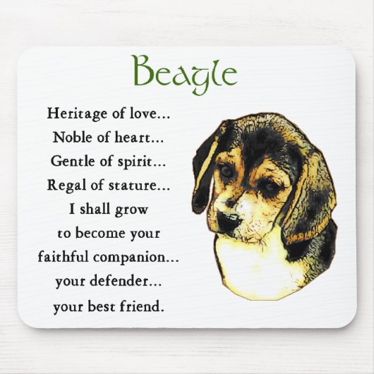 Beagle Geschenke Mousepad (Vorne)