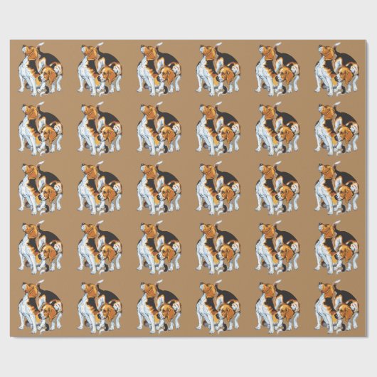 Beagle Geschenkpapier (Flach)