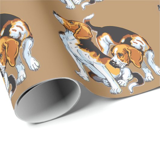 Beagle Geschenkpapier (Rolleneckpunkt)