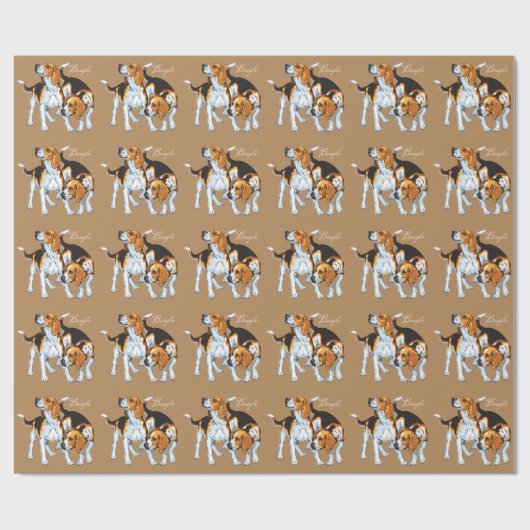 Beagle Geschenkpapier (Flach)