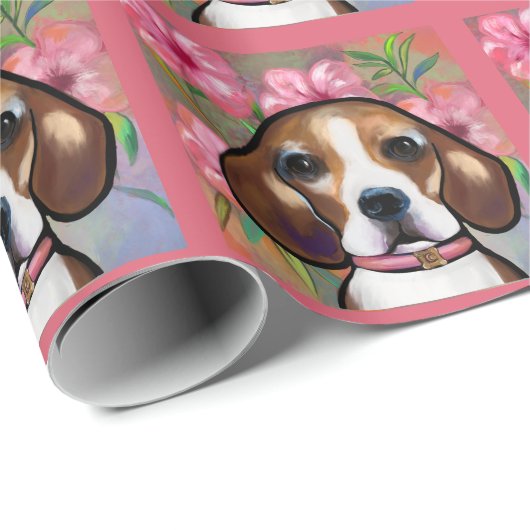 Beagle Geschenkpapier (Rolleneckpunkt)