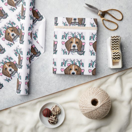 Beagle geschenkpapier (Kunsthandwerk)