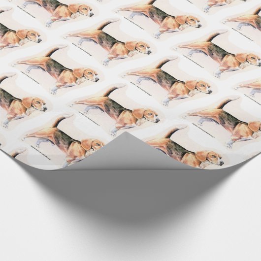 Beagle Geschenkpapier (Ecke)