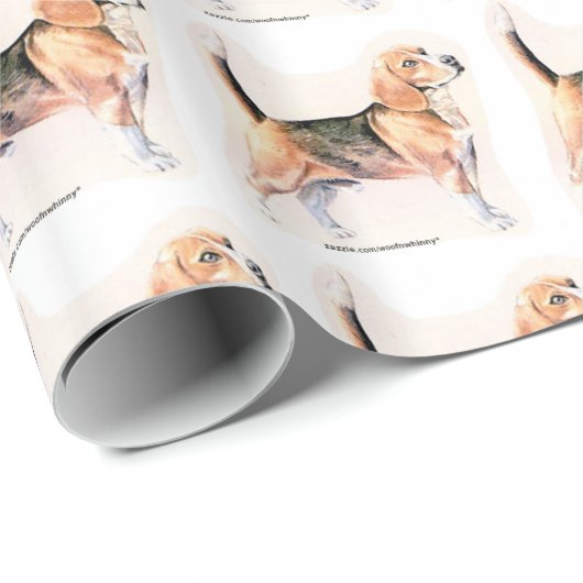 Beagle Geschenkpapier (Rolleneckpunkt)