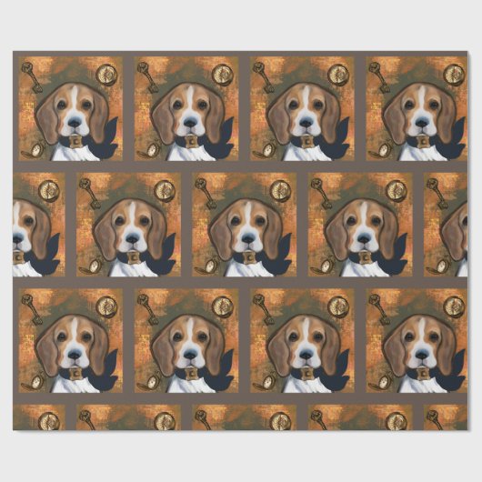 Beagle Geschenkpapier (Flach)