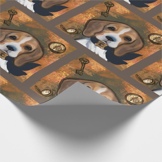 Beagle Geschenkpapier (Ecke)