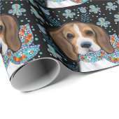 Beagle Geschenkpapier (Rolleneckpunkt)