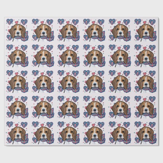 Beagle Geschenkpapier (Flach)
