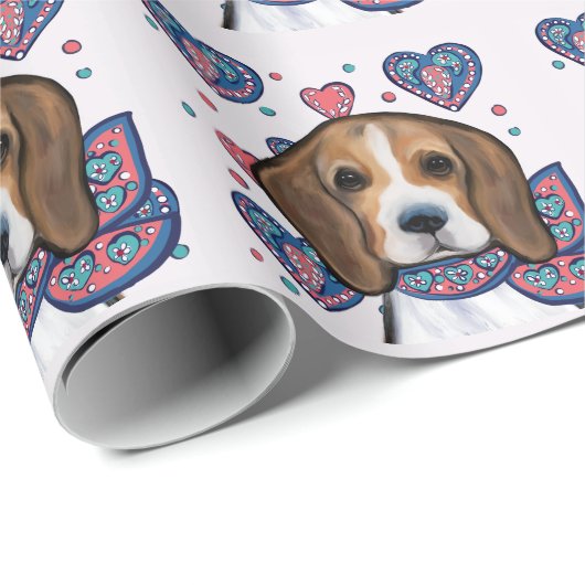 Beagle Geschenkpapier (Rolleneckpunkt)