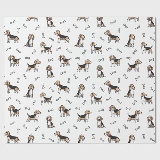 Beagle Geschenkpapier (Flach)