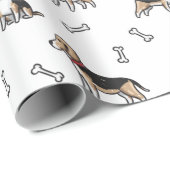 Beagle Geschenkpapier (Rolleneckpunkt)