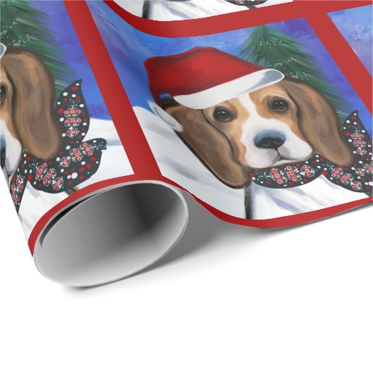 Beagle Geschenkpapier (Rolleneckpunkt)