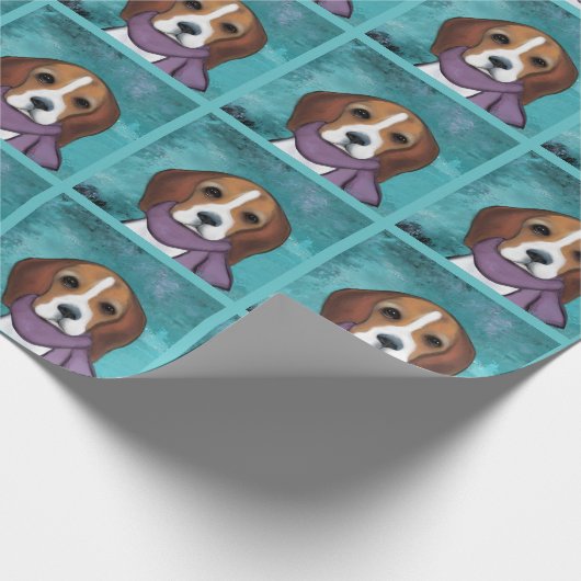 Beagle Geschenkpapier (Ecke)