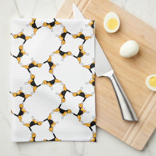 Beagle Geschirrtuch (Viertel Falte)