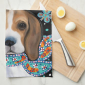 Beagle Geschirrtuch (Viertel Falte)