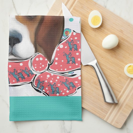 Beagle Geschirrtuch (Viertel Falte)