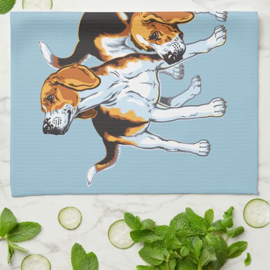 Beagle Geschirrtuch (Gefaltet)
