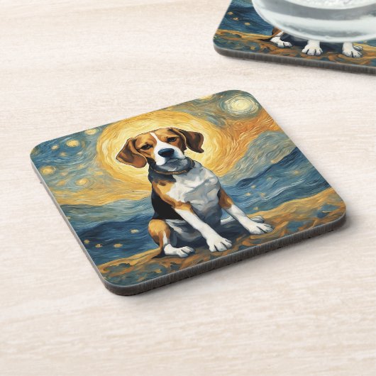 Beagle Getränkeuntersetzer (Linke Seite)