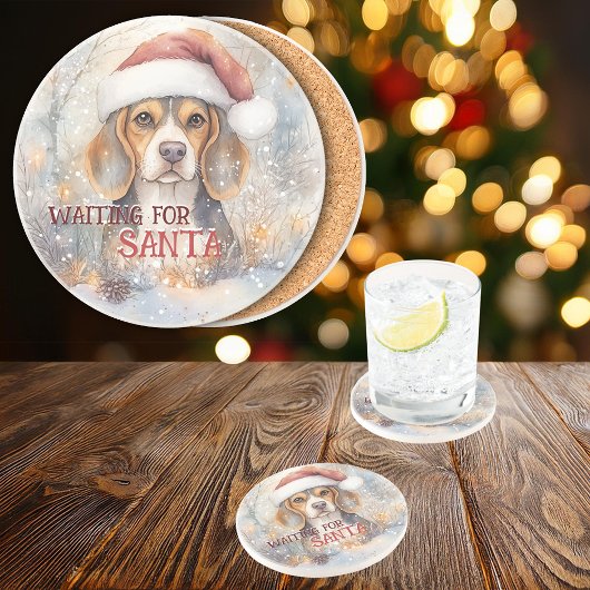 Beagle Gewartet Weihnachten Getränkeuntersetzer