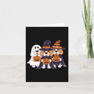 Beagle Ghost Pumpkin Halloween Design für Hunde-Li Karte