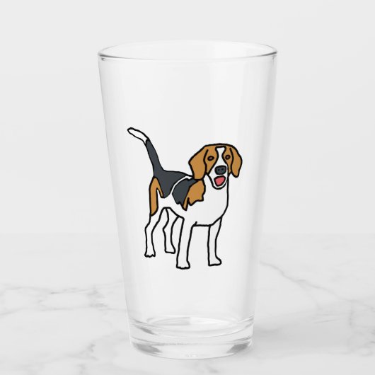 Beagle Glas (Vorderseite)