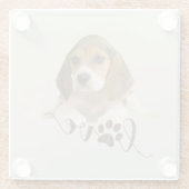 Beagle Glasuntersetzer (Rückseite)
