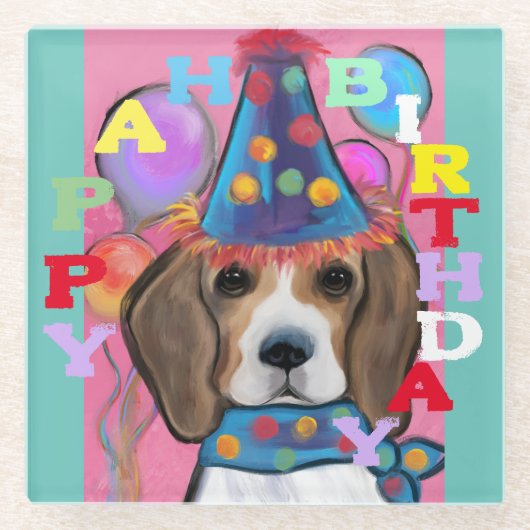 BEAGLE GLASUNTERSETZER (Vorderseite)