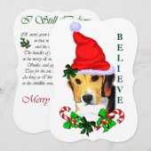 Beagle glaubt an Weihnachten (Vorne/Hinten)