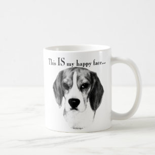 Beagle-glückliches Gesicht Kaffeetasse
