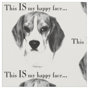 Beagle-glückliches Gesicht Stoff