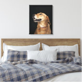 Beagle Golden Lab Mix looking to the side Leinwanddruck (Insitu (Schlafzimmer))