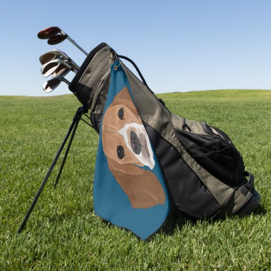 Beagle Golfhandtuch (Gras)