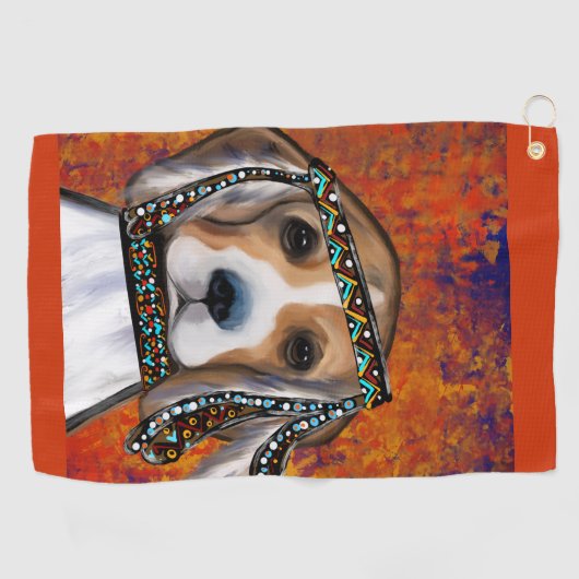 Beagle Golfhandtuch (Horizontal)