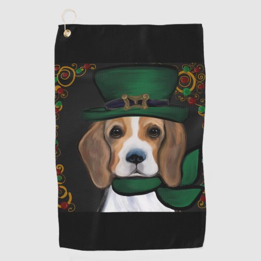 Beagle Golfhandtuch (Vorderseite)
