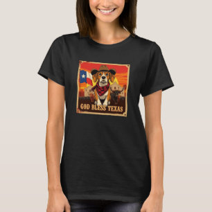 Beagle Gott segne Texas T-Shirt