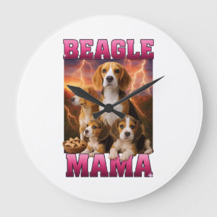 Beagle  große wanduhr