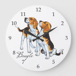 Beagle Große Wanduhr