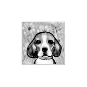 Beagle Gummistempel (Prägung)