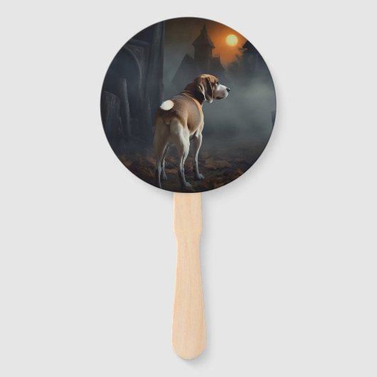 Beagle Halloween Beängstigend Fächer (Vorderseite)