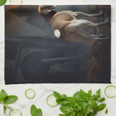 Beagle Halloween Beängstigend Geschirrtuch (Gefaltet)